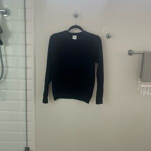 Zara Black Crewneck Sweater Classic Knit Pullover